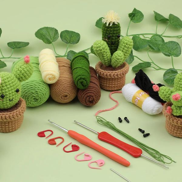🧸 DIY Crochet Plant Kit Type B - Create Your Own Cuddly Friends!