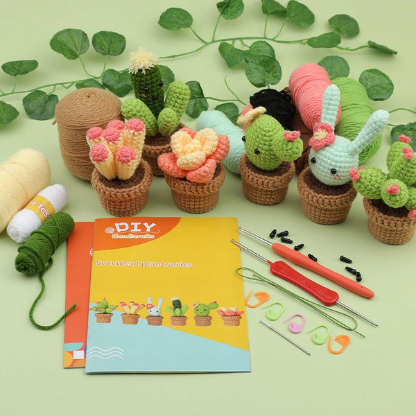 🧸 DIY Crochet Plant Kit Type B - Create Your Own Cuddly Friends!